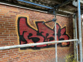 Weiteres Graffiti auf der Mauerfassade
